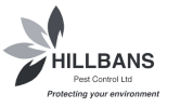 hillbans pest control logo b&w